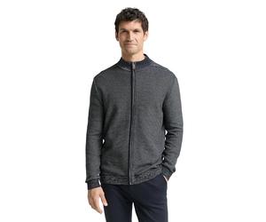 TOM TAILOR 1049482 Cardigan, 39373-navy offwhite Dot Stripe, L Homme