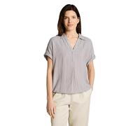 TOM TAILOR 1049797 Blouse, 39664-Taupe Grey White Stripe, 42 Femmes