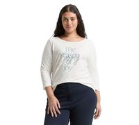 TOM TAILOR 1050736 Plussize T-Shirt pour Femme, 10320-Soft Clear White, 44