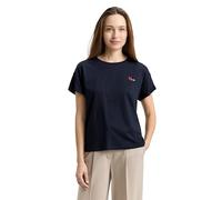 TOM TAILOR 1050846 T-Shirt, 10668 - Sky Captain Blue, XS Femmes