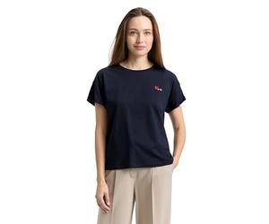 TOM TAILOR 1050846 T-Shirt, 10668 - Sky Captain Blue, XS Femmes