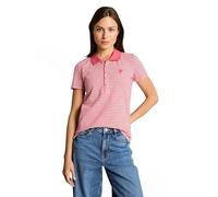 TOM TAILOR 1051620 Polo, 40424-Coral White Regular Stripe, M Femmes