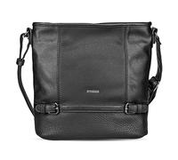 Tom Tailor – Sac bandoulière Juna femme – cuir synthétique zippé – Noir