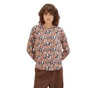TOM TAILOR Blouse Femme, 32369 - Small Grey Tie Dye Floral, 42