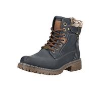 TOM TAILOR Bottines à lacets bleu marine / marron, Taille 38