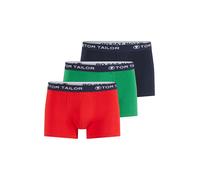 TOM TAILOR Boxers marine / vert gazon / rouge carmin, Taille L