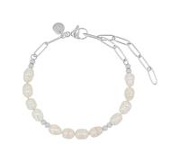 TOM TAILOR - Bracelet pour Femme en Acier inoxydable - Argenté - Avec Perles - TT-B0087