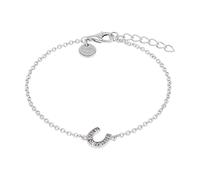 TOM TAILOR - Bracelet pour Fille en Argent 925 - avec Zircone - Pendentif en Forme de Fer à Cheval - TT-B0016