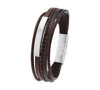 TOM TAILOR - Bracelet pour Homme en Acier inoxydable - Argenté - Pendentif en Forme de Barre - TT-B0036