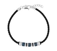 TOM TAILOR - Bracelet pour Homme en Acier inoxydable - Noir Gris - Pendentif en Forme d'Éléments Métalliques - TT-B0062