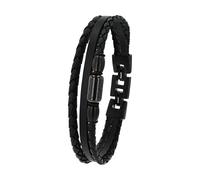 TOM TAILOR - Bracelet pour Homme en Acier inoxydable - Noir - Pendentif en Forme d'Éléments Métalliques - TT-B0006