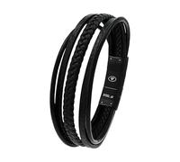 TOM TAILOR - Bracelet pour Homme en Acier inoxydable - Noir - TT-B0003