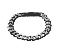 TOM TAILOR - Bracelet pour Homme en Acier inoxydable - Noir - TT-B0029
