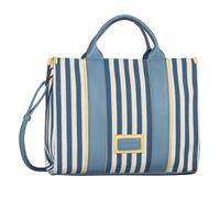 TOM TAILOR Cabas 'Malie' beige clair / bleu denim / jaune clair, Taille One Size