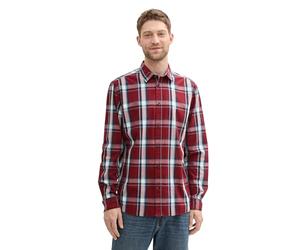 TOM TAILOR Chemise à Carreaux pour Homme, Coupe régulière, 35988 - Bordeaux Big Check, XL