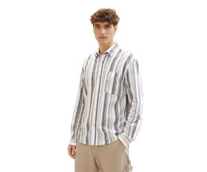 Tom Tailor Chemise à Manches Longues Relaxed Cotton Linen