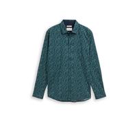TOM TAILOR Chemise bleu / vert foncé / noir / blanc, Taille XL