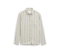 TOM TAILOR Chemise gris / blanc, Taille M
