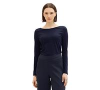 TOM TAILOR Chemise Manches Longues Basique Femme, 10668-capitaine du Ciel Bleu, XXL Dames