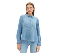 Tom Tailor 1041221 Denim Look Long Sleeve Blouse Bleu 34 Femme