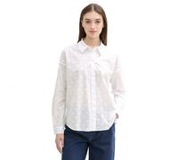 Tom Tailor Dot Structure Long Sleeve Blouse Blanc M Femme