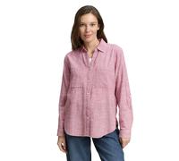 Tom Tailor With Slub Structure 1035247 Long Sleeve Blouse Rose 44 Femme