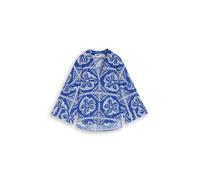 TOM TAILOR Chemisier bleu foncé / blanc, Taille XL