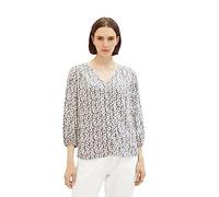 TOM TAILOR Chemisier Femme à Motif, 33766-motif Floral Gris, 34 Dames