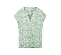 TOM TAILOR Chemisier menthe / blanc, Taille XS