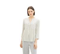TOM TAILOR Chemisier pour Femme, 34820 - Bande Verte Blanc cassé, 38