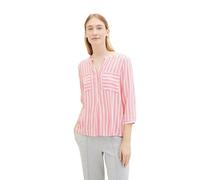 TOM TAILOR Chemisier pour Femme, 35245 - Pink Offwhite Stripe, 36