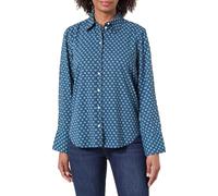 TOM TAILOR Chemisier pour Femme, 38407 - Motif géométrique Bleu Sarcelle, 48