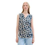 TOM TAILOR 1040317 Blouse, 35286-blue Abstract Floral Design, 36 Femme