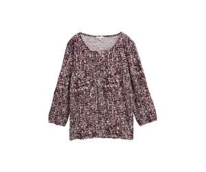 TOM TAILOR Chemisier rose / lie de vin / blanc, Taille L