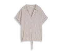 TOM TAILOR Chemisier taupe / blanc, Taille XL