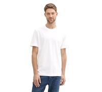 TOM TAILOR col Lot de 2 t-Shirts à Encolure Ronde en Coton, 20000-Blanc, XL Hommes