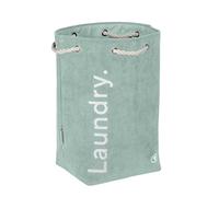 TOM TAILOR Collecteur de linge avec poignée en corde Sage avec cordon de serrage Vert - Vert menthe