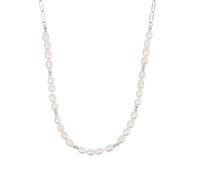 TOM TAILOR - Collier pour Femme en Acier inoxydable - Argenté - Avec Perles - TT-N0073