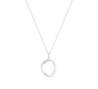 TOM TAILOR - Collier pour Femme en Argent 925 - Avec Perles - Pendentif en Forme de Géométrie organique - TT-N0007