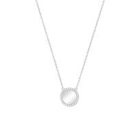 TOM TAILOR - Collier pour Femme en Argent 925 - avec Zircone - Pendentif en Forme de Cercle - TT-N0054