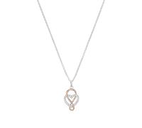 TOM TAILOR - Collier pour Femme en Argent 925 - Plaqué Or rose/Doré - avec Zircone - Pendentif en Forme de Cœur - TT-N0008