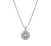 TOM TAILOR - Collier pour Homme en Acier inoxydable - Gun - Pendentif en Forme de Boussole - TT-N0014