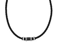 TOM TAILOR - Collier pour Homme en Acier inoxydable - Noir - Pendentif en Forme d'Éléments Métalliques - TT-N0022