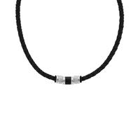 TOM TAILOR - Collier pour Homme en Acier inoxydable - Noir - Pendentif en Forme d'Éléments Métalliques - TT-N0024