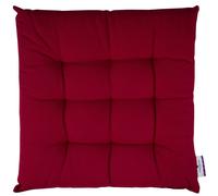TOM TAILOR coussin d'assise avec piqûre à 9 points DOVE rouge foncé 40 x 40 cm