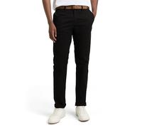TOM TAILOR Denim 1008253, Pantalon chino avec ceinture Homme, 29999 - Black, 36W / 32L
