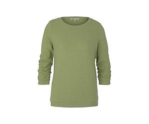 TOM TAILOR Denim 1021114 Sweat-shirt Imprimé Femme ,28720 - New Pea Green ,L