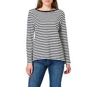 TOM TAILOR Denim 1023950 T-shirt à Manches Longues avec Rayures Femme ,25924 - Navy White Stripe ,XL