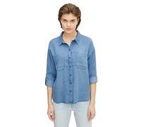 TOM TAILOR Denim 1024141 Chemisier Ample en Denim Femme ,10110 - Blue Denim ,M