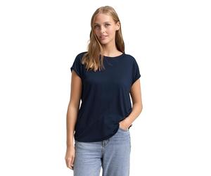 TOM TAILOR Denim 1030942 T-shirt Basique Loose Fit Femme ,10668 - Sky Captain Blue ,XL